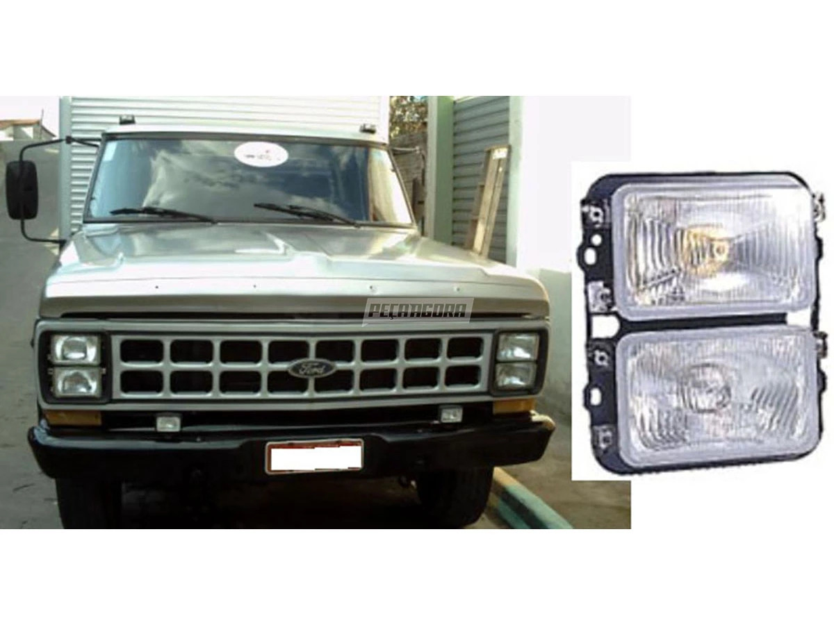 FAROL DIR ESQ DUPLO H4 H1 FORD F1000 F4000 F600 F11000 F22000 85 A 92 (85TU13005