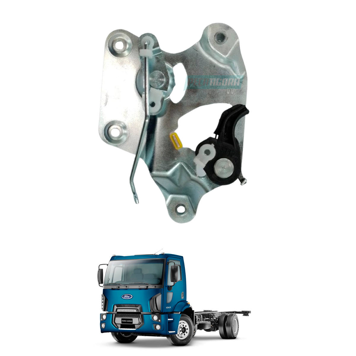 MACANETA E TRINCO CONTROLE FECHADURA PORTA LE ESQUERDO FORD NOVO CARGO 1317 4X2 