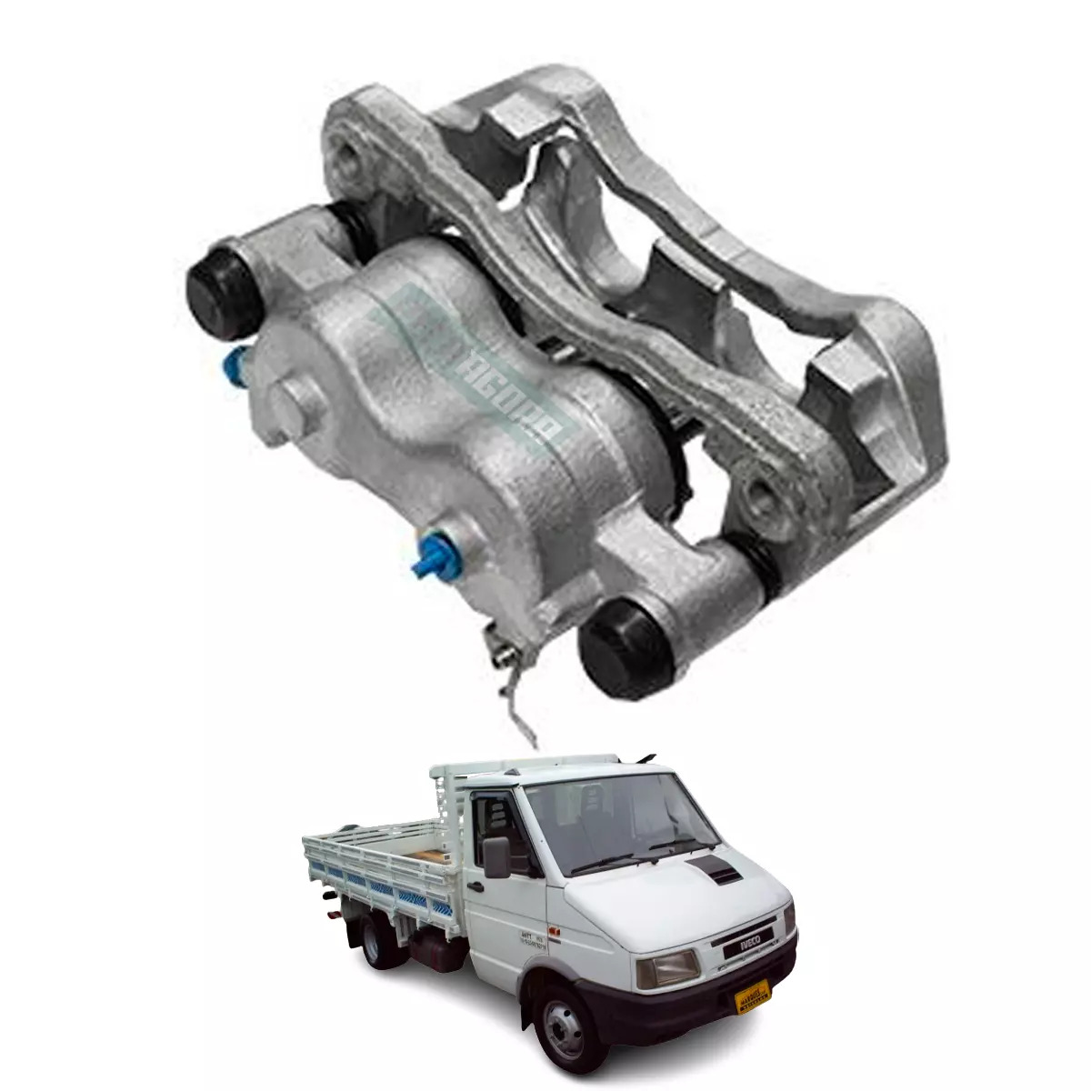 PINCA DE FREIO TRASEIRA S/ PASTILHA LD PARA IVECO 3510 3512 4910 4912 3513 3813 