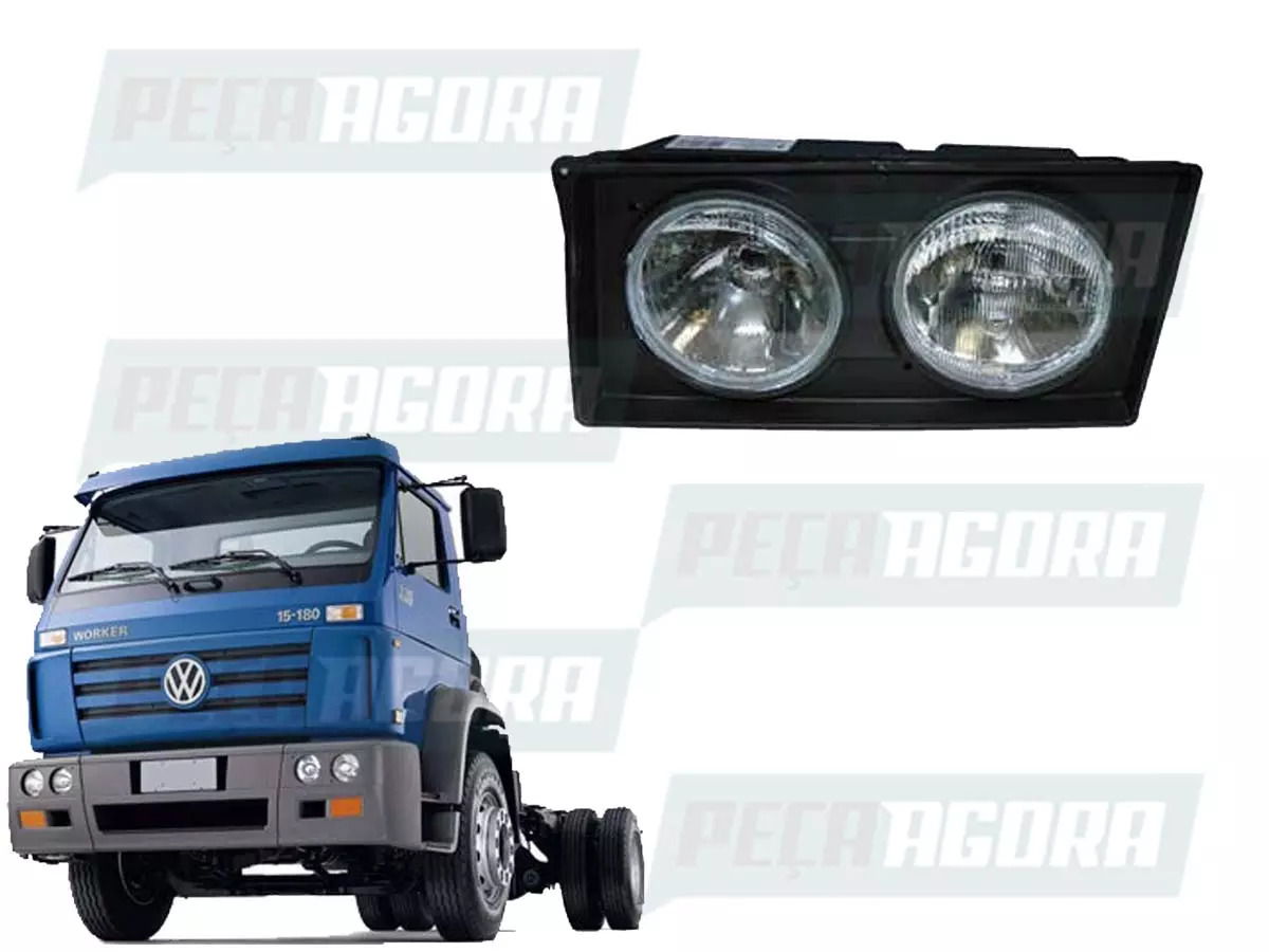 FAROL DUPLO LE MOLDURA PRETA VW TODOS PESADOS A PARTIR DE 2000 (2S0941007A/B41)