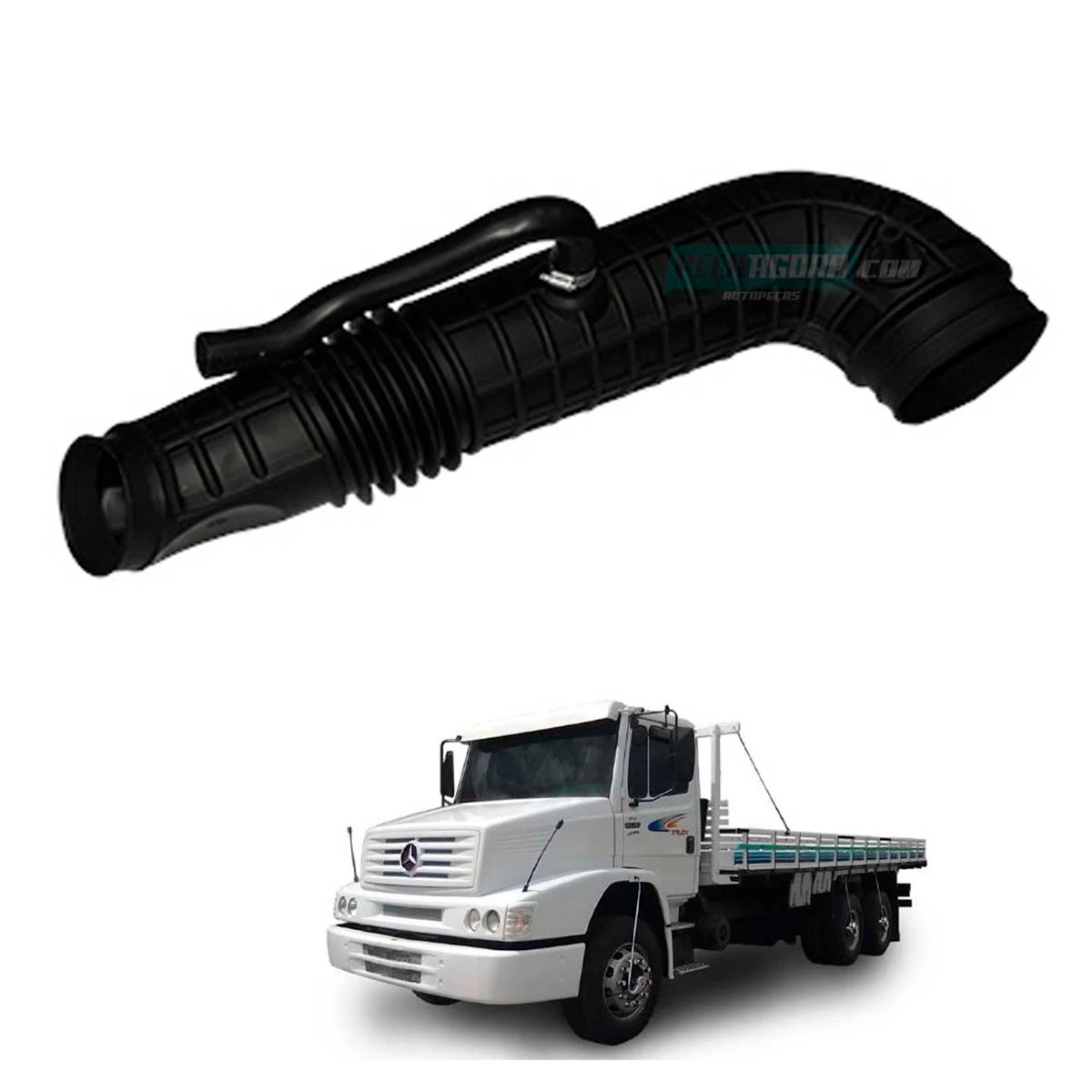 MANGUEIRA FILTRO AR MB L1620 L1622 MOTOR OM906LA ELETRONICO (6955280482,)