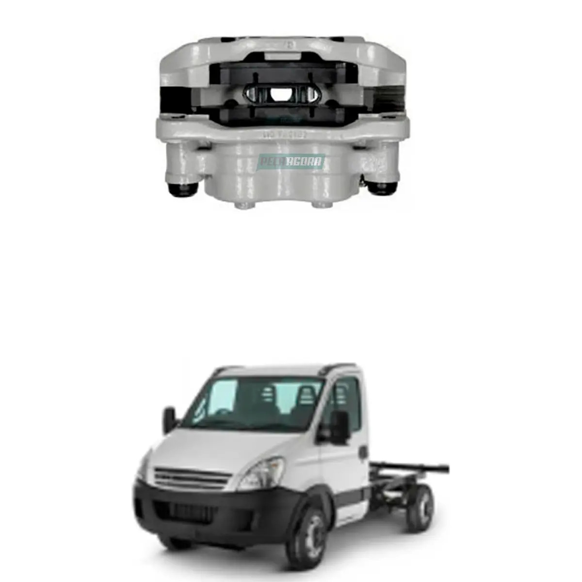 PINCA FREIO TRASEIRA SEM PASTILHA ESQUERDA IVECO DAILY 3510 3512 4910 4912 3513 