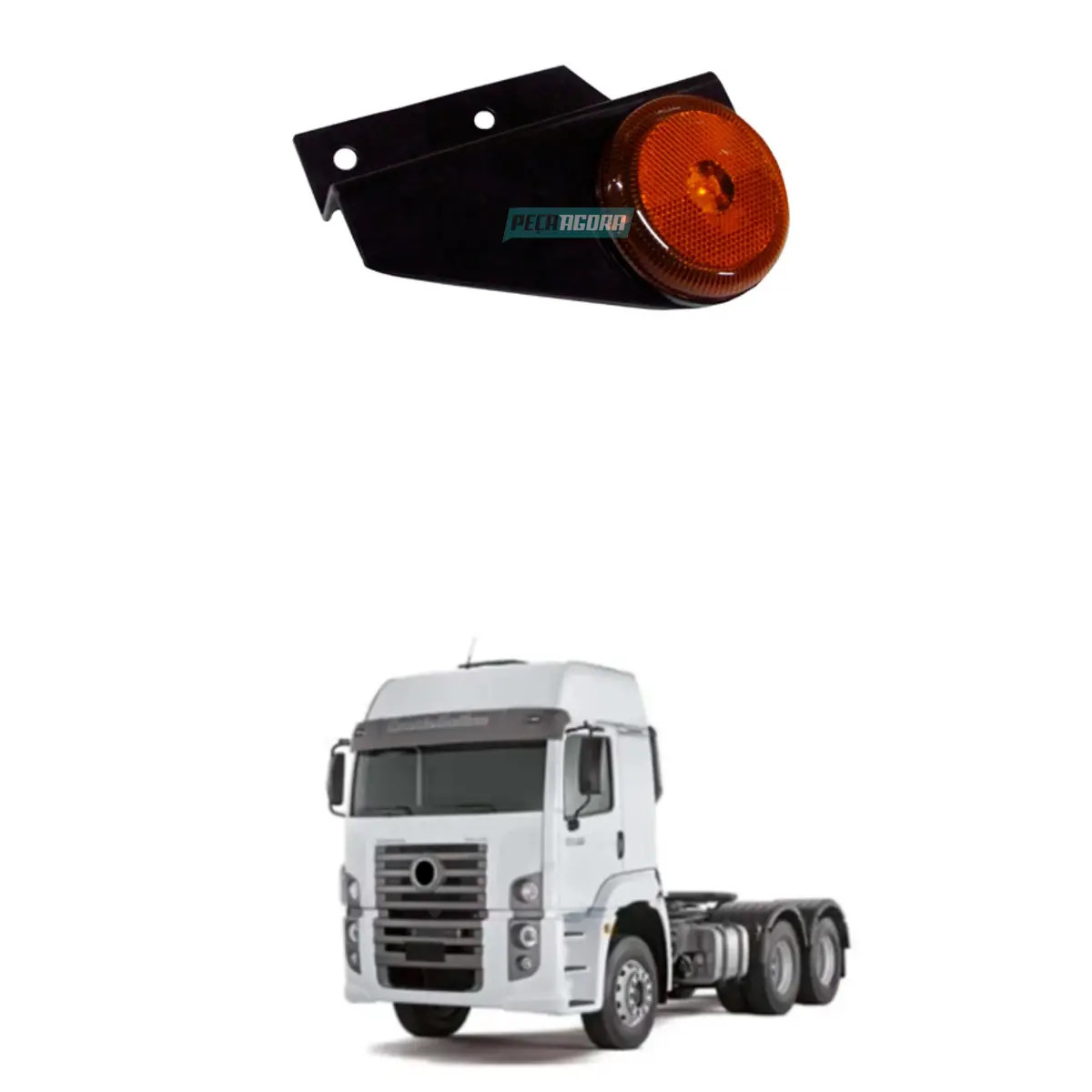 LANTERNA DIREITA LED AMBAR 24V COM SUPORTE ANO 2006 VW CONSTELLATION 19320E 1937