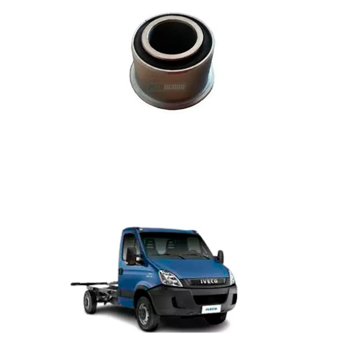 BUCHA QUADRO SUSPENSAO SUPERIOR IVECO DAILY TODAS, EXCETO 70C16 / 70C17 OPCIONAL