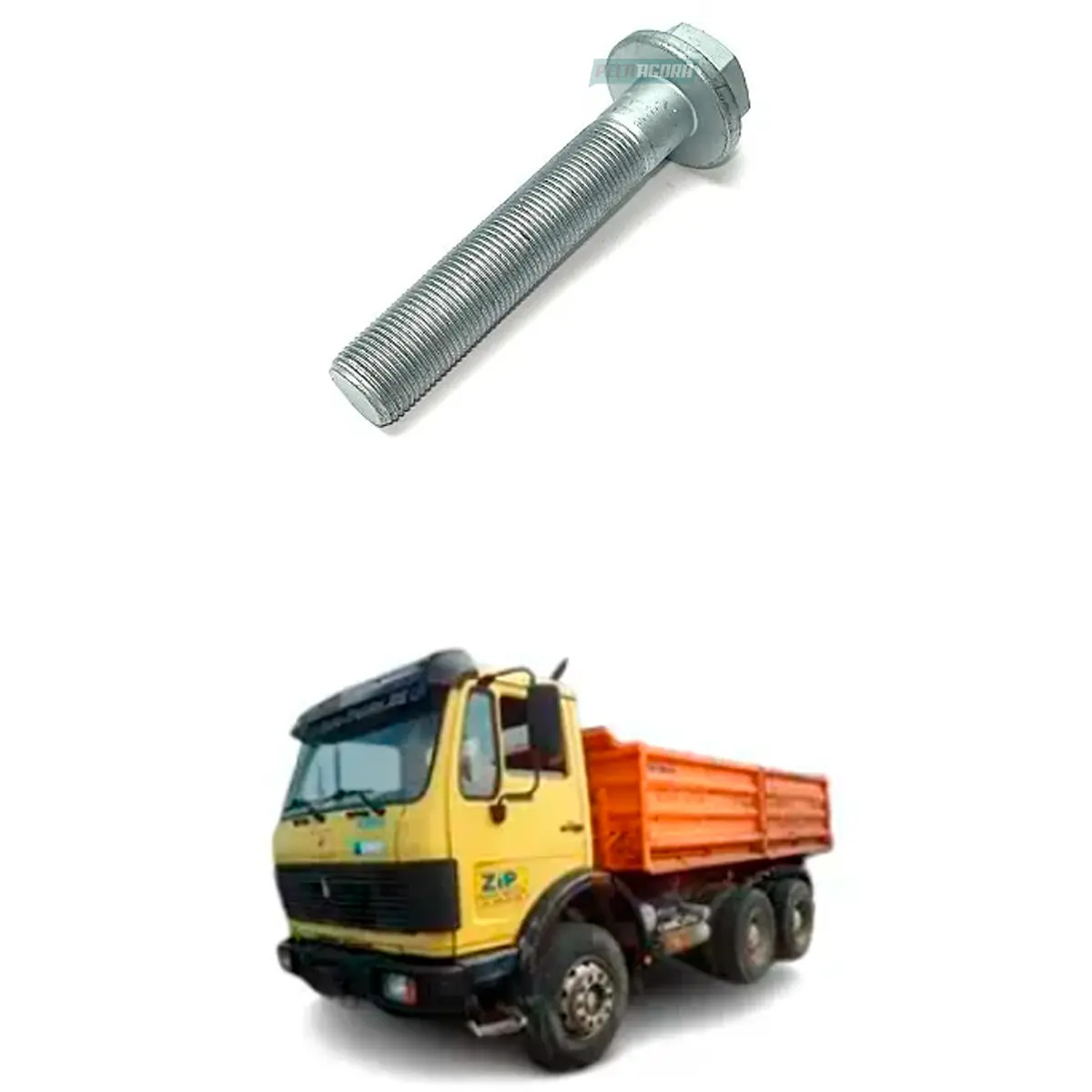 CAIXA 2 PARAFUSO SEXTAVADO FLANGE 18X1.5X100 10.9 MB MERCEDES BENZ 2625 2628 282