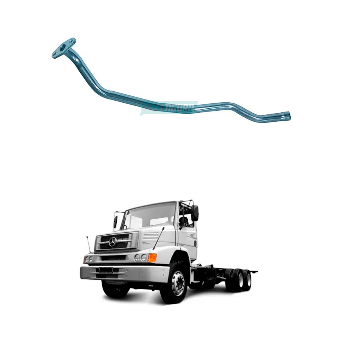 CANO RETORNO TURBINA COM FLANGE MB MERCEDES BENZ 1618 1621 (3761807522)