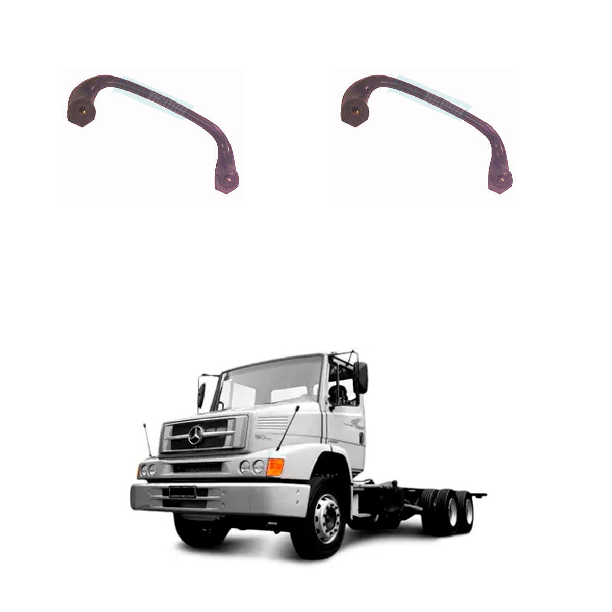 CAIXA 2  ALCA DO PUXADOR DO PORTA LUVAS MERCEDES BENZ (CX.UNIAO1/4-0034-46897070