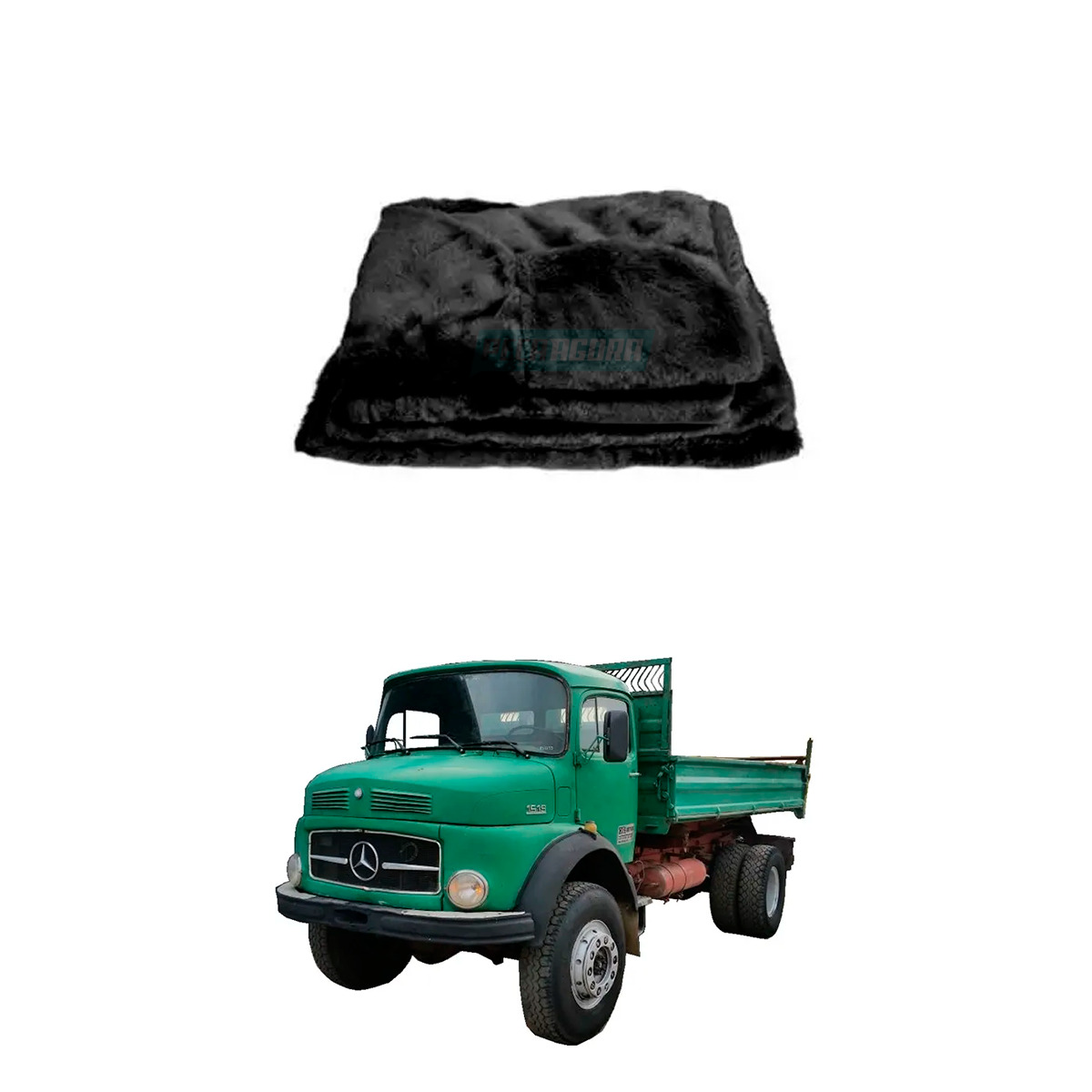 CAPA PELUCIA CHINIL SOFA INDIV.MB 1519 SO MOTORISTA GAUCHA PRETA (457797)