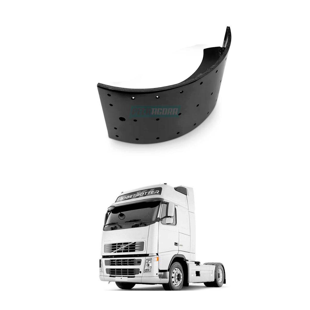 PATIM SAPATA FREIO DIANTEIRO INFERIOR VOLVO FH FM NH - LONAS FREIO L733 - PRIMAR