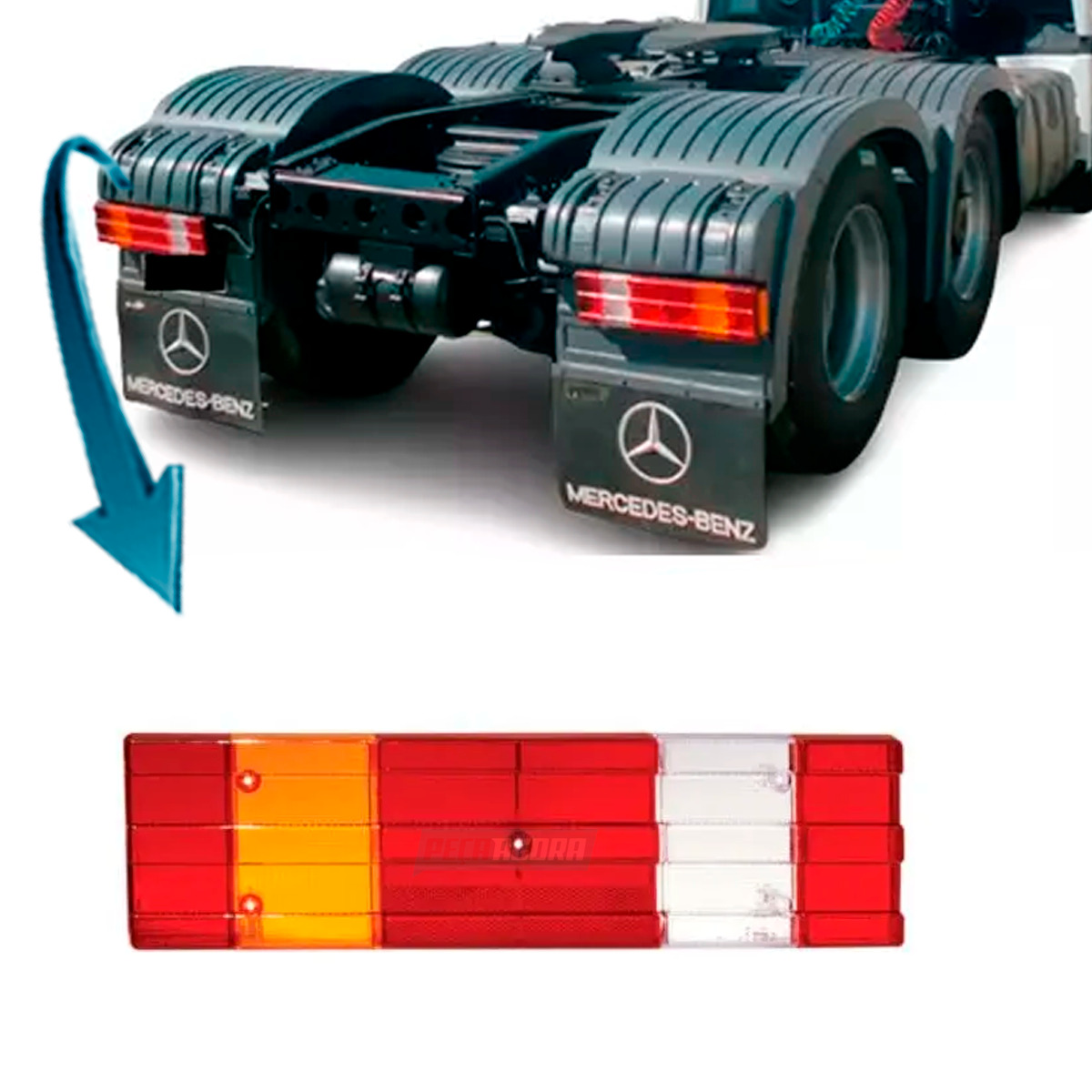 LENTE TRASEIRA MB AXOR ORIGINAL ACRILICO ESQUERDO SINALSUL 048 (0025441290)