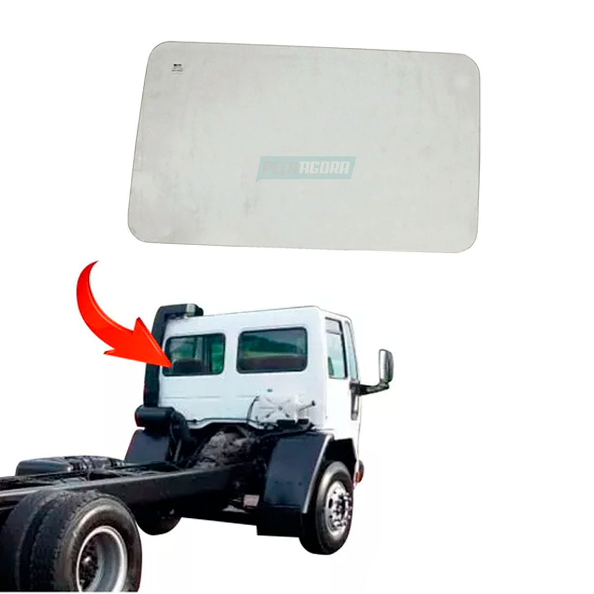 VIDRO VIGIA INCOLOR FORD CARGO 1985 A 2011	 (82DBE42026AA-FCA8450I)