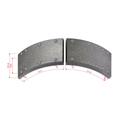 LONA FREIO DIANTEIRO DFW986DNA38 STD - FORD  CAMINHOES  1217 / 1316 / 1317 / 141