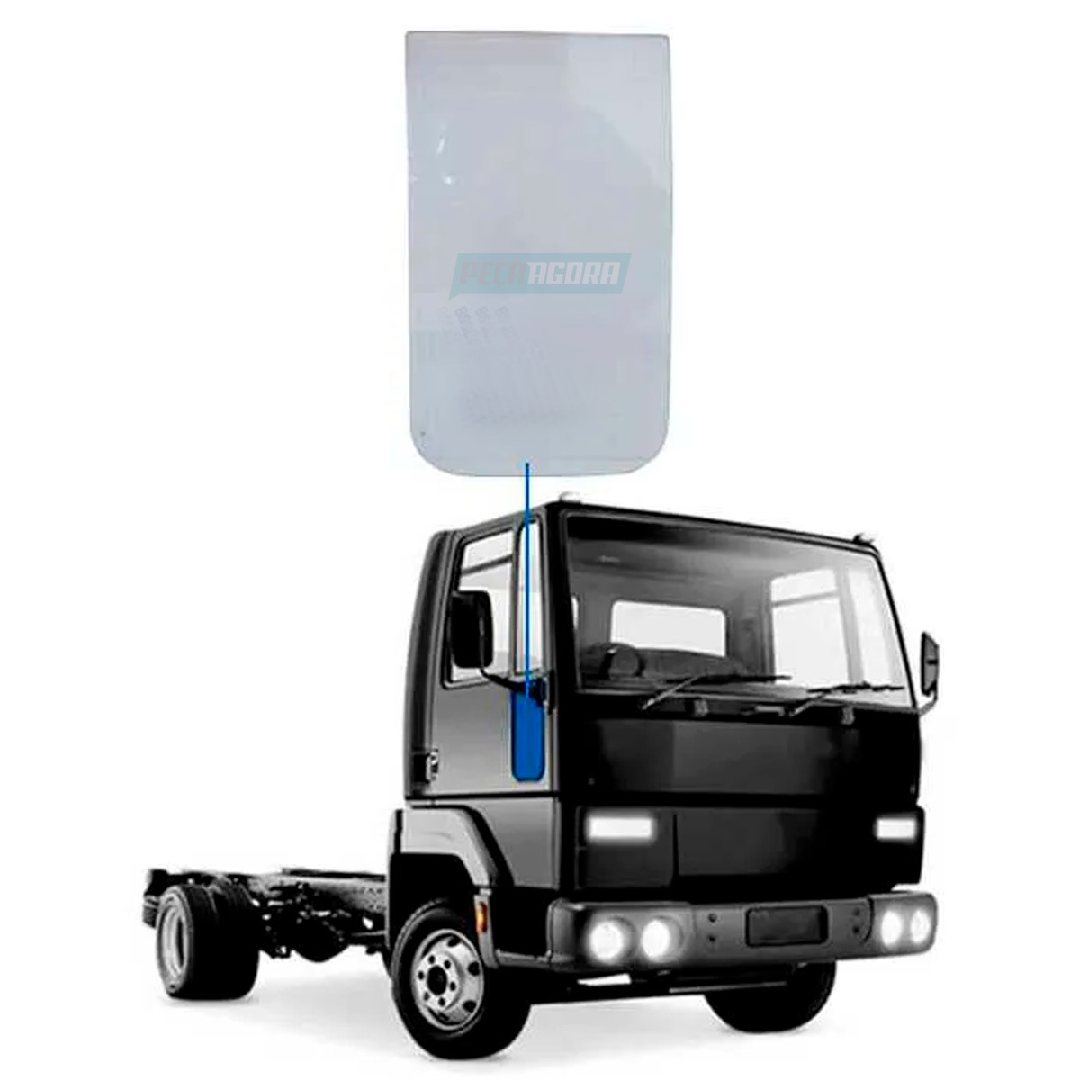 VIDRO QUEBRA VENTO FIXO JANELA INFERIOR PORTA DIR INCOLOR FORD CARGO 1622 1721 1