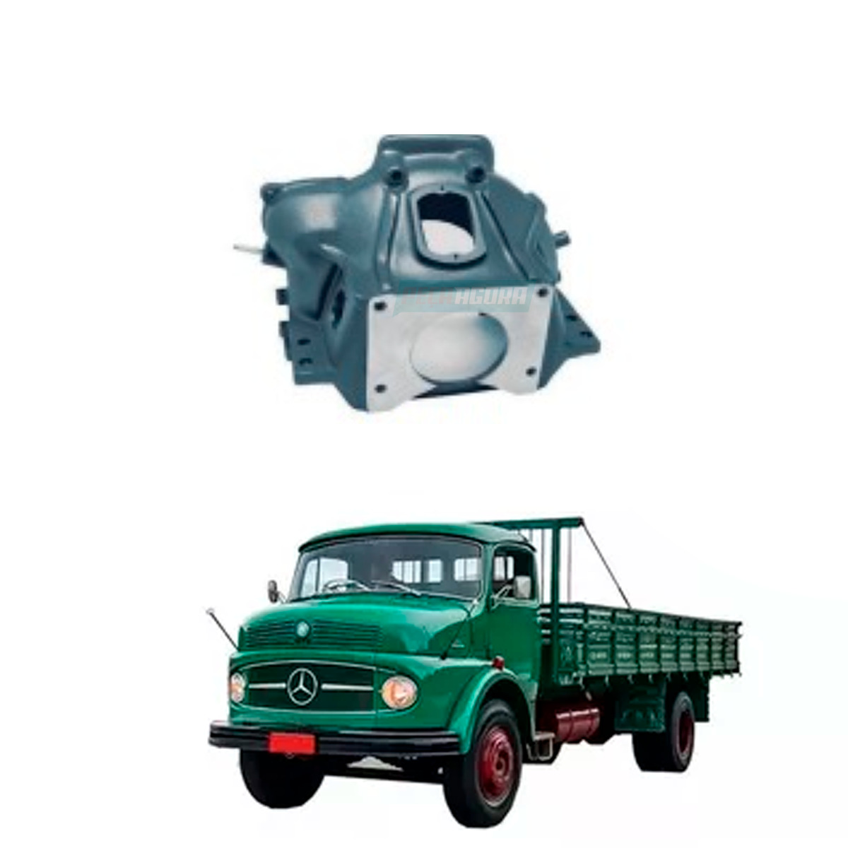 CARCACA EMBREAGEM MB MOTOR  OM352 L1111 1113 LPO EMBREAGEM MECANICA (3442507105)