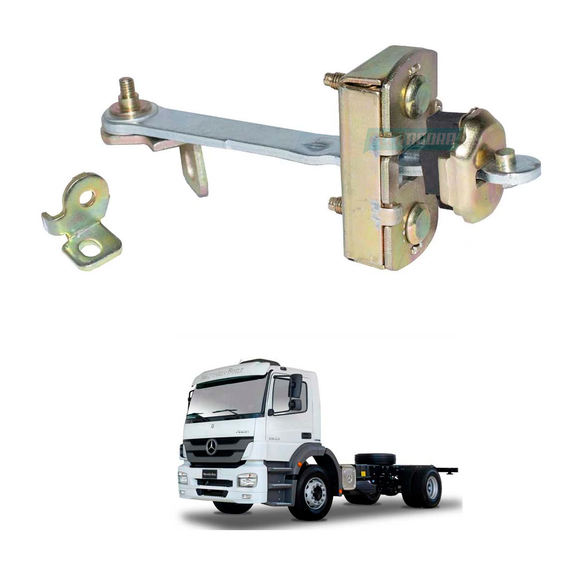 LIMITADOR PORTA LE MB AXOR ATEGO ESQUERDO MERCEDES BENZ (9737201416,-L72840)