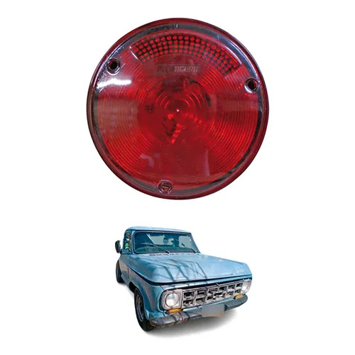 LANTERNA REDONDA VERMELHA TRASEIRA COM VIGIA CHEVROLET CAMINHOES ANO ...1985 (ML