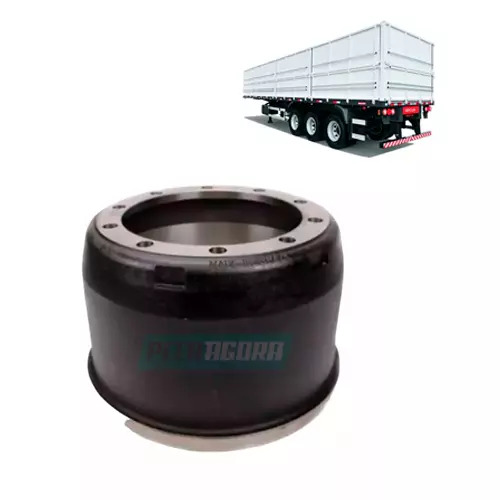 TAMBOR FREIO DISCO 16,5 X 8 - 10 FUROS - APLICACAO;  => CARRETA / REBOQUES E SEM