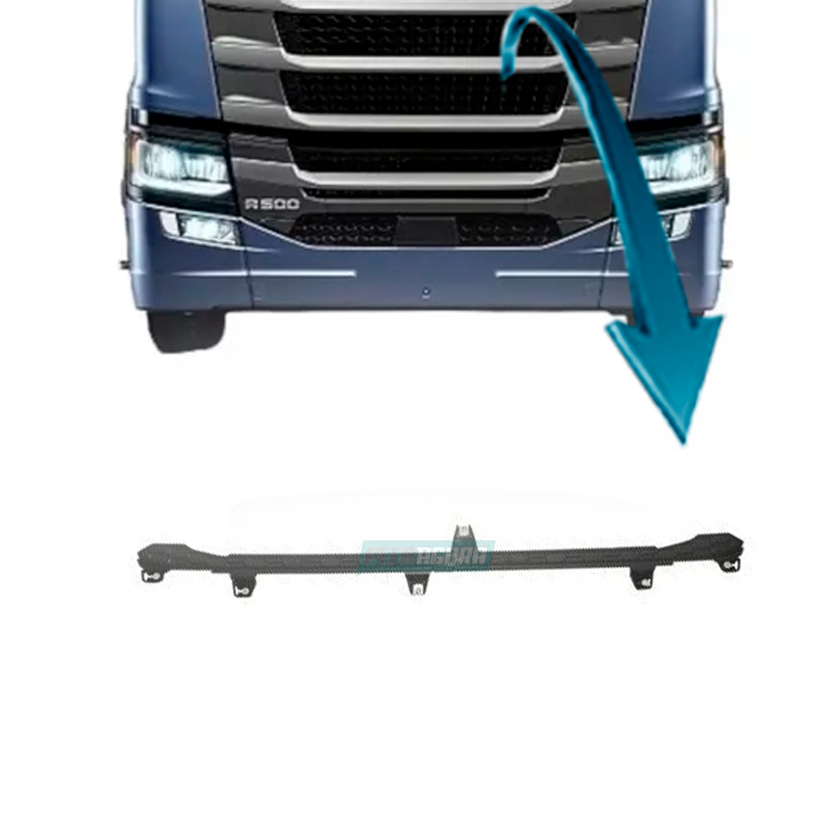 SUPORTE TELA FECHAMENTO SUPERIOR CAPO SCANIA R NTG SERIE 7 (2307668-6562)