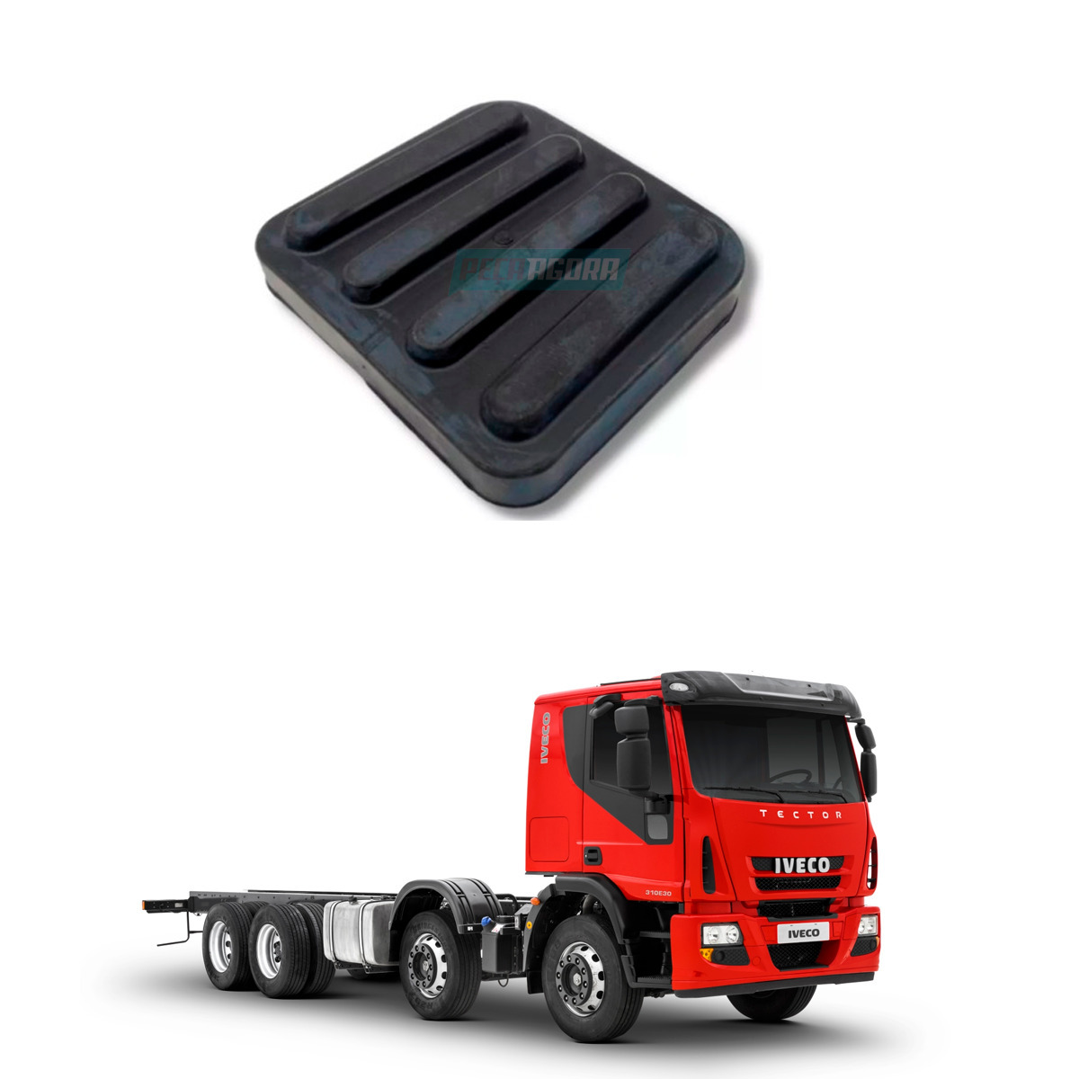 CAPA DO PEDAL FREIO EMBREAGEM IVECO EUROCARGO EUROTECH  STRALIS TECTOR CAVALLINO