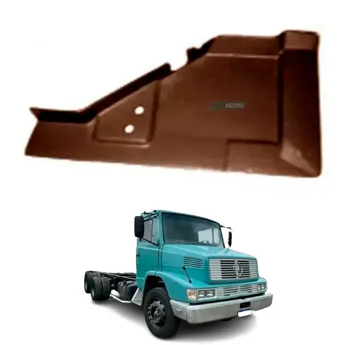 REVESTIMENTO LATERAL PEDAL MERCEDES BENZ 1618 BICUDO 2 FUROS MARROM ESQ (6886888