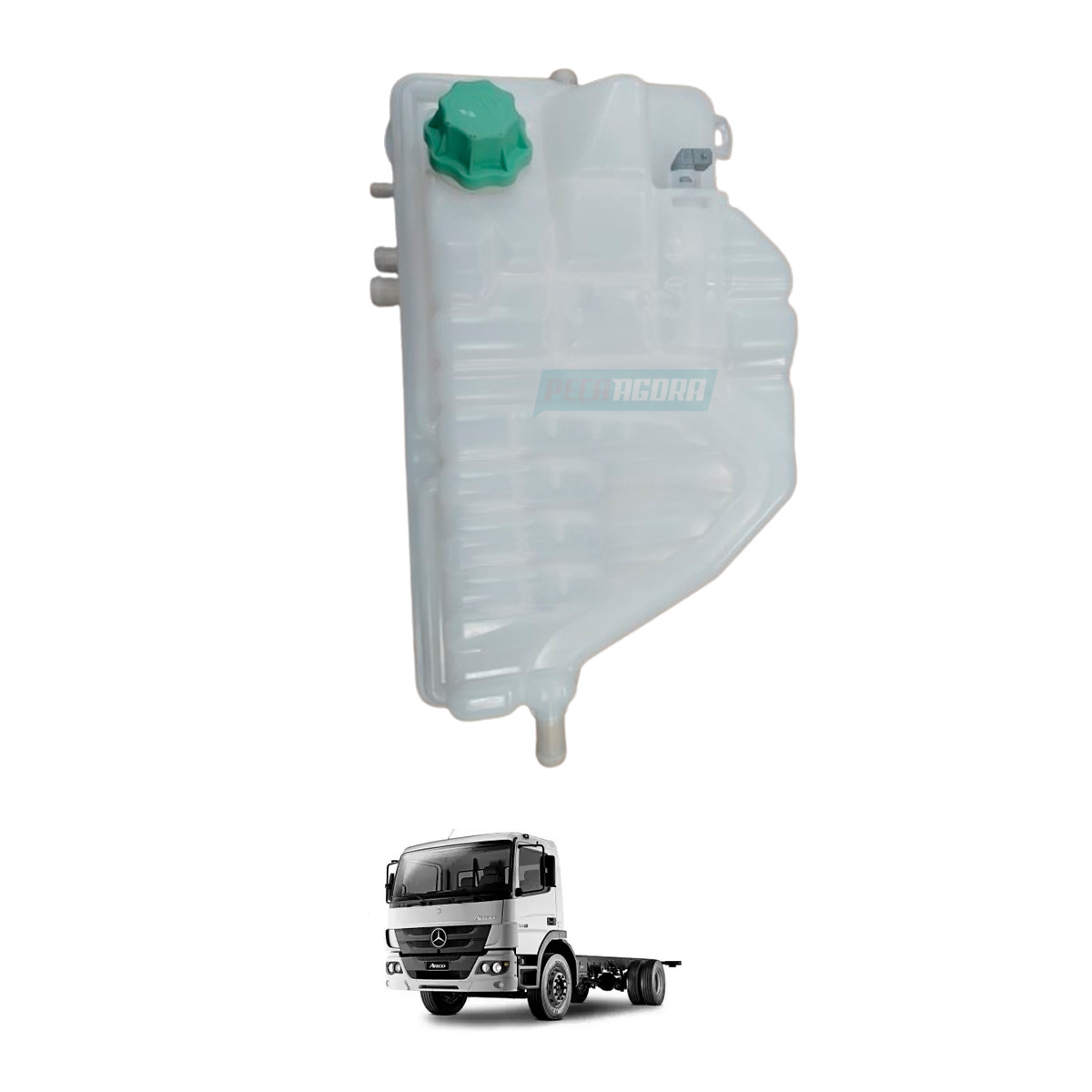 RESERVATORIO AGUA RADIADOR MB ATEGO 1315 1418 1518 1718 1825 COM SENSOR E TAMPAS
