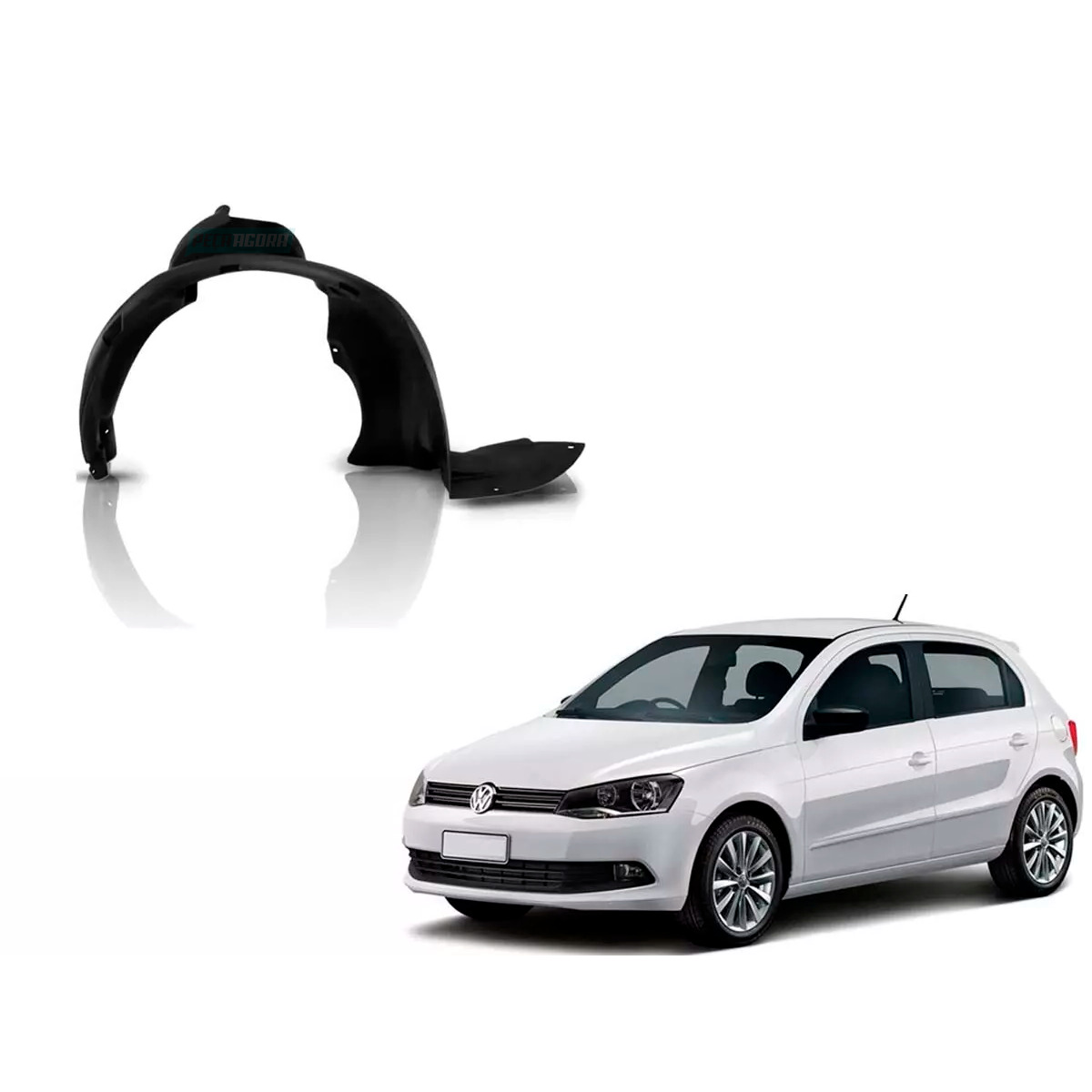 PARABARRO DIANTEIRO ESQ VW GOL SAVEIRO VOYAGE 2009 A 2017 G5 G6 G7​​ PRETO (