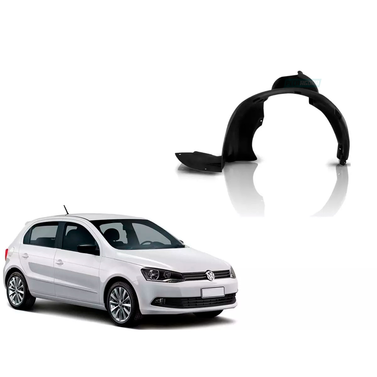 PARABARRO DIANTEIRO DIR VW GOL SAVEIRO VOYAGE 2009 A 2017 G5 G6 G7​​ PRETO (