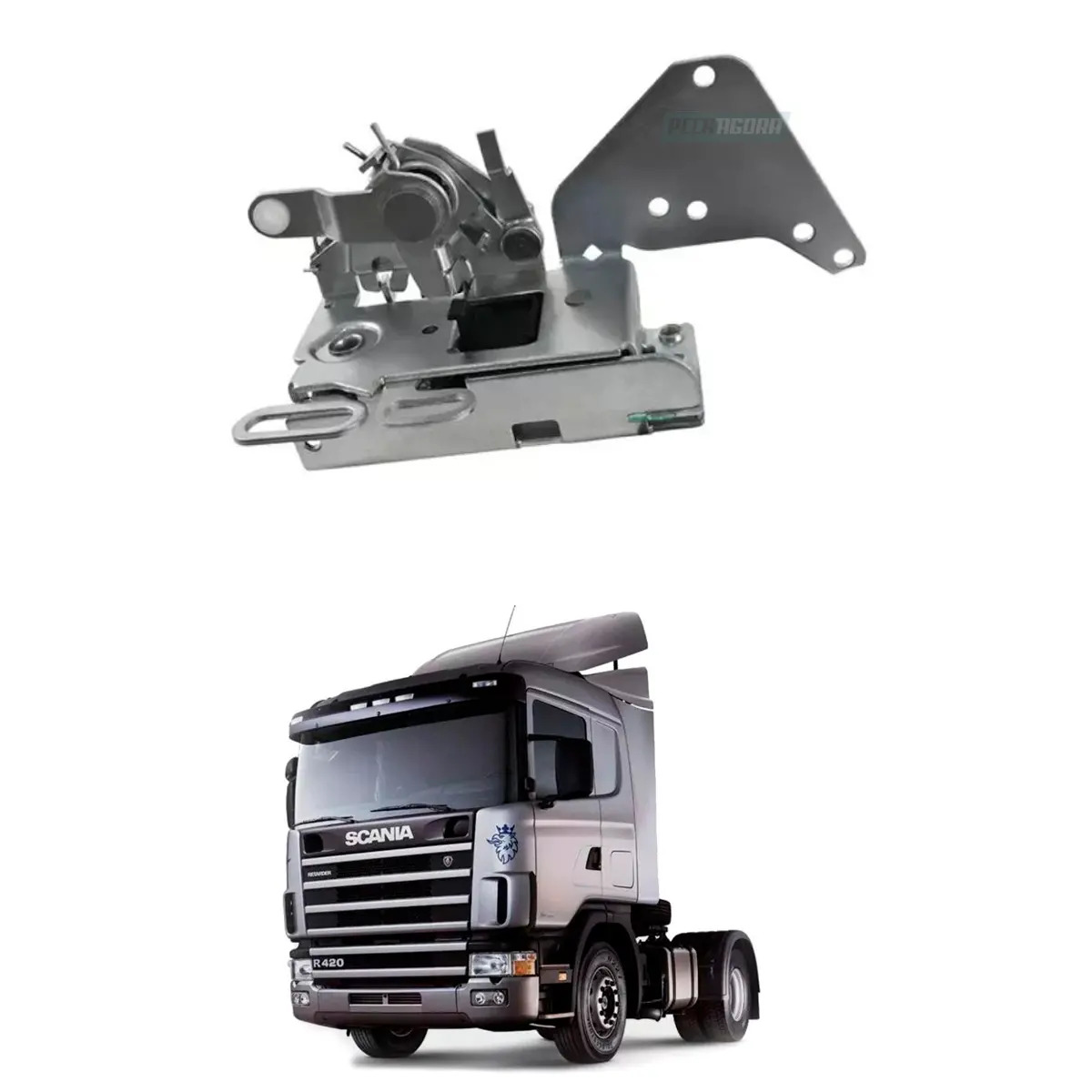 FECHADURA PORTA PARA SCANIA SERIE 4 COM TRAVA ELETRICA DIREITA UNIVEL (423590)