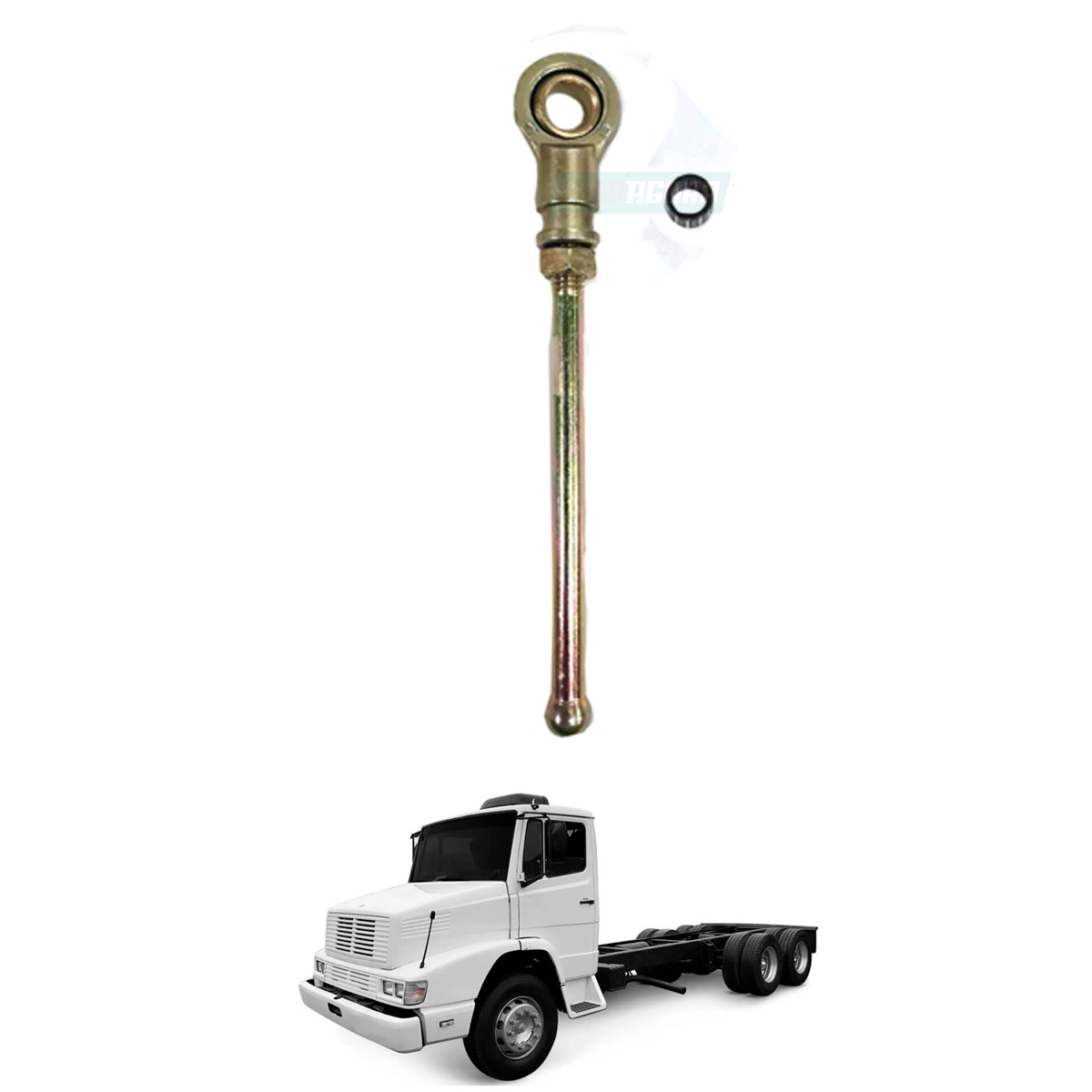 HASTE PEDAL EMBREAGEM 15CM COM REGULAGEM E ROLETE MB 1218 1418 1618 1618R 1218R 