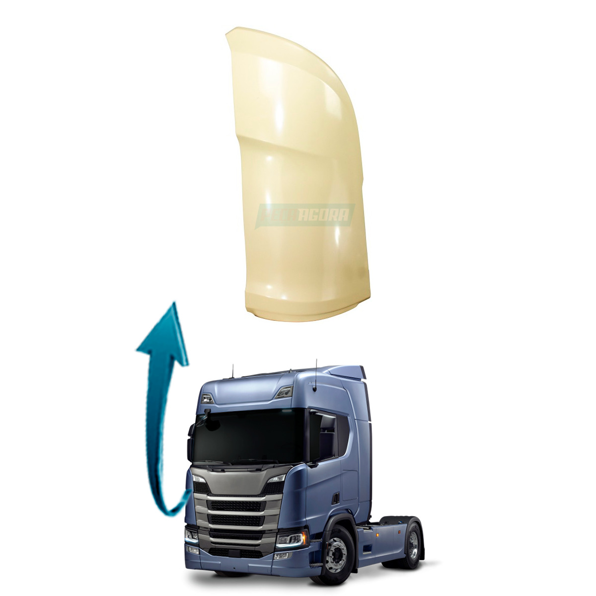 DEFLETOR LATERAL DIR SCANIA SERIE S CABINE G (2402035 ,)
