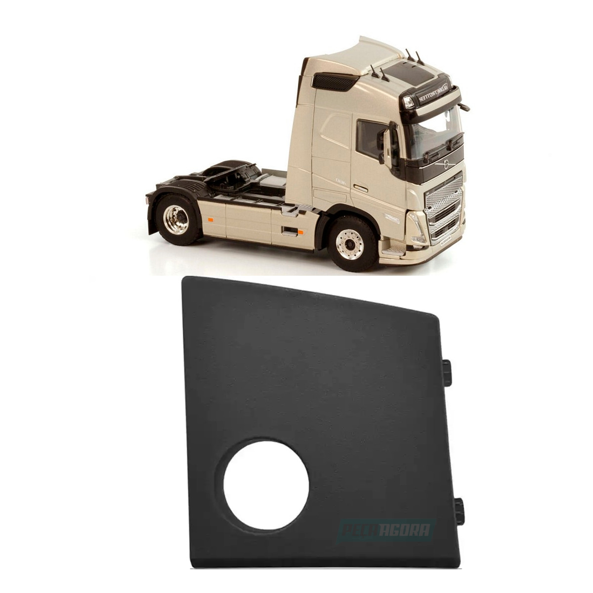 MOLDURA FAROL DIR VOLVO FH5​ 2021​​ PLASTICO (84223951)