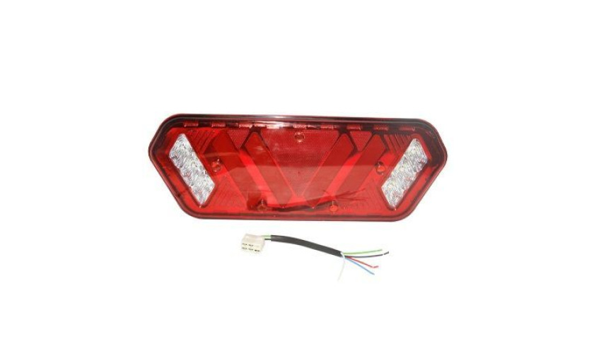 LANTERNA TRASEIRA LD CARRETA GUERRA NOVA, BIVOLT, LED, LENTE VERMELHA, SEM PISCA