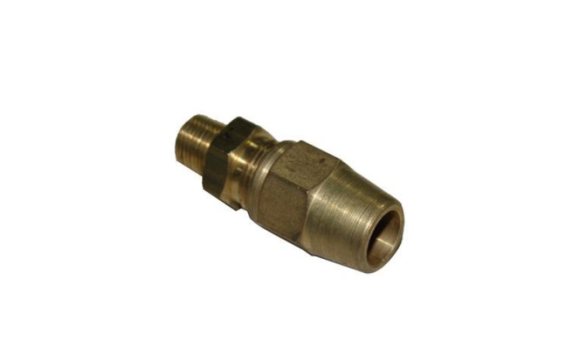 CONECTOR 1/8 NPT X 3/8 TUBO COM PORCA E ANILHA CONECTOR 1/8 NPT X 3/8 TUBO COM P