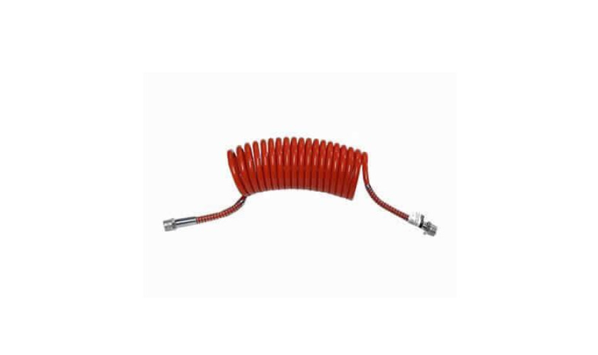 MANGUEIRA ESPIRAL 5500MM VERMELHO ROSCA 1/2" NPT FIXAS, COM TERMINAIS SEM TRAMA 