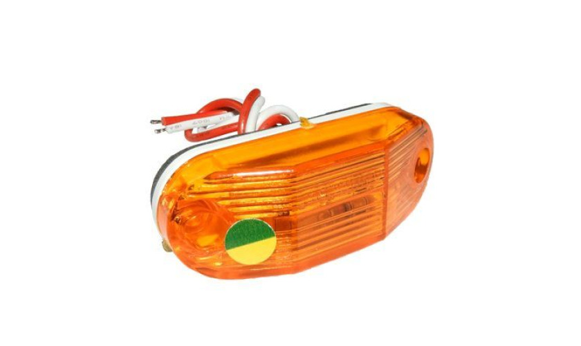 LANTERNA DELIMITADORA LATERAL 2 LEDS E LUZ DE PLACA AMARELA NEOBUS INDUSCAR (PL1