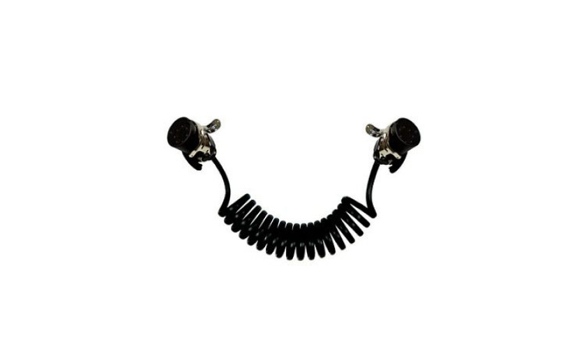 CHICOTE ELETRICO ESPIRAL 7 POLOS 2 TOMADAS MACHO 6,5MM CAVALO MECANICO REBOQUE S