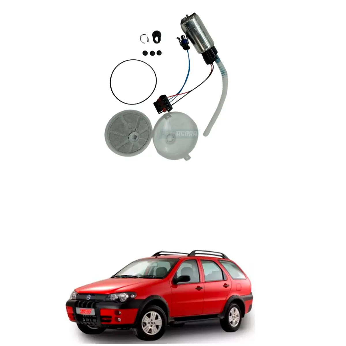 KIT BOMBA COMBUSTIVEL BOSCH FLEX IDEA ADVENTURE 1.8 FLEX PALIO 1.0 MPI 8V PALIO 