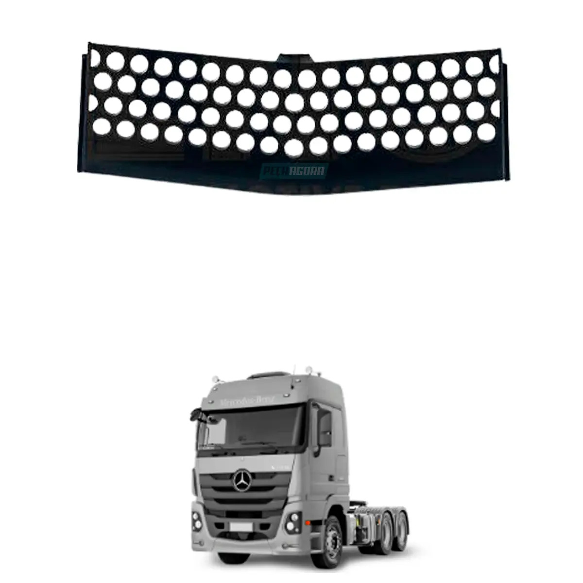 ACABAMENTO GRADE FRONTAL ACTROS MP4 CENTRAL  (9618850153)