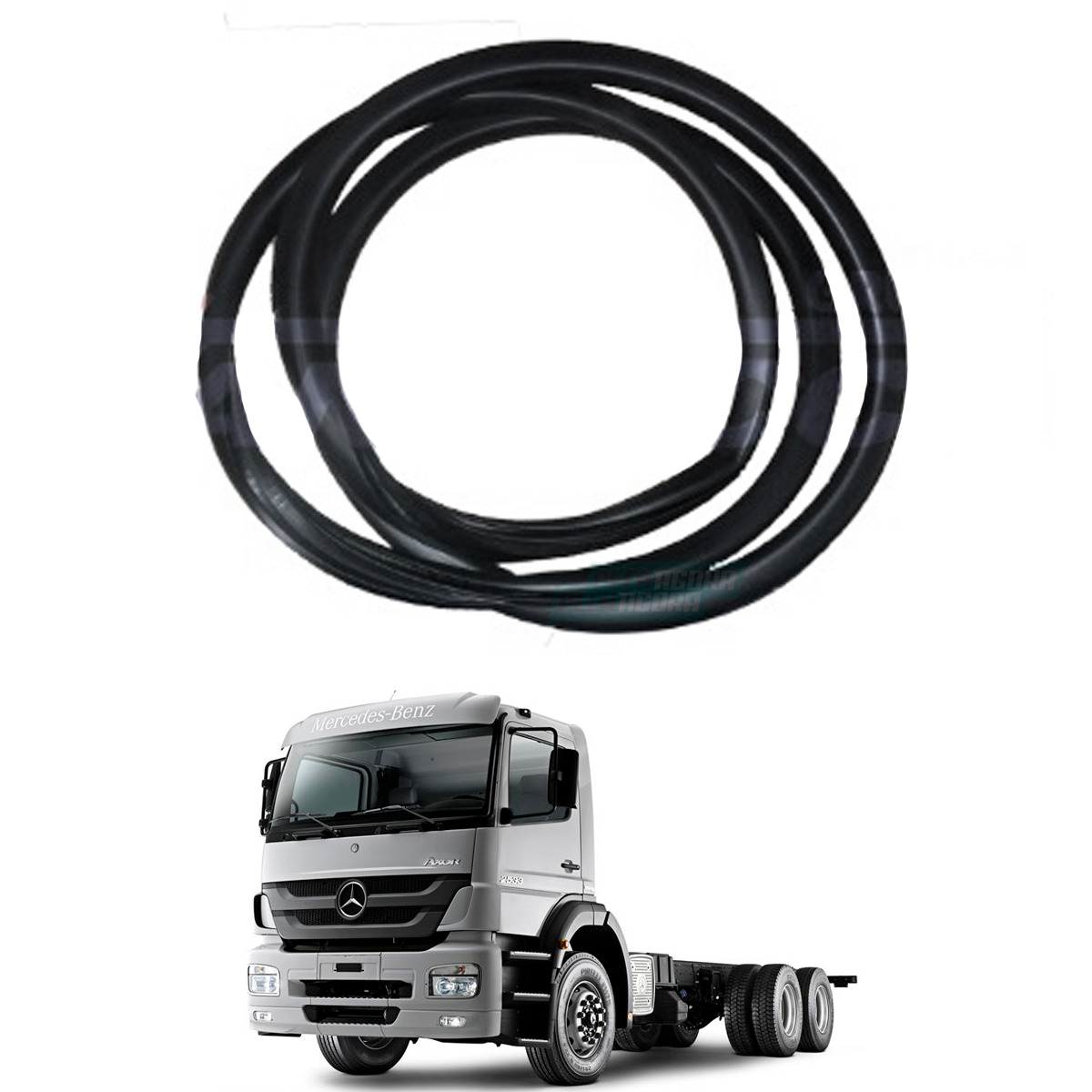 BORRACHA DE VEDACAO EXTERNA ESQ  / DIR MB AXOR ATEGO (9587251166-)