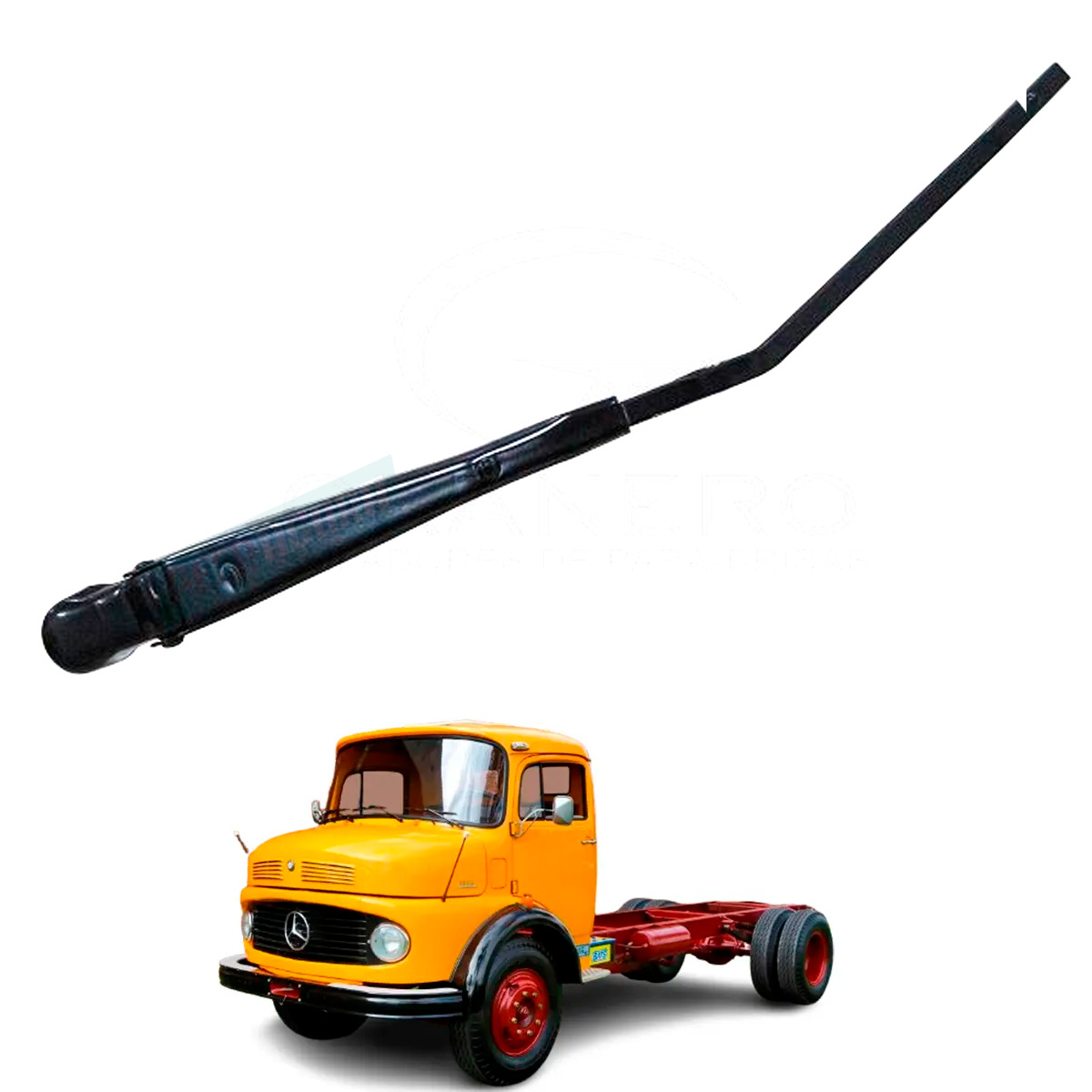 BRACO LIMPADOR CURVA MEIO MB 1111 1113 CABINE ALTA  3 LIMPADORES (3448247428-733