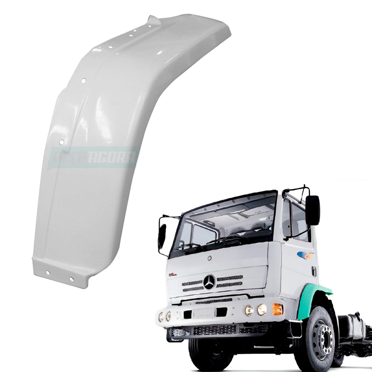 PARALAMA ESQUERDO CABINE MB 1720 PLASTICO ABS (6938807006-M30136.1)