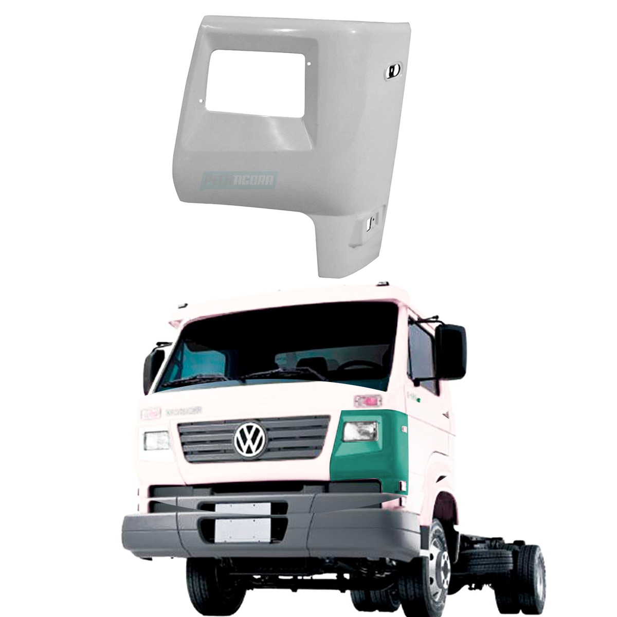 GRADE LATERAL ESQUERDO VW WORKER 8120 8150 PLASTICO ABS (2R0853655-W50009)