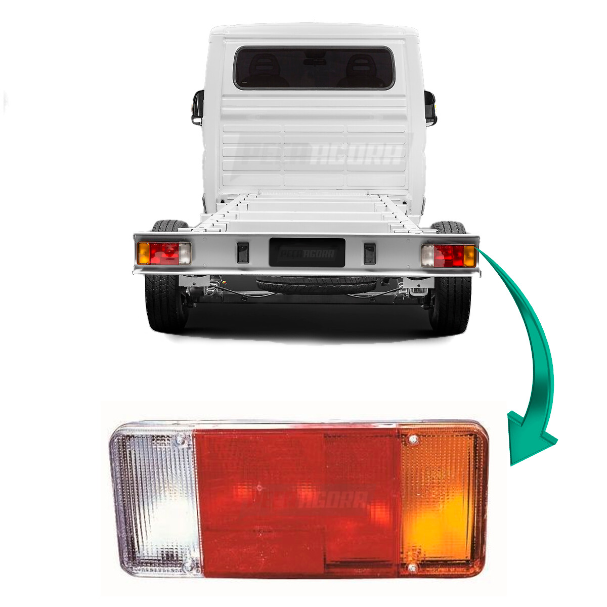 LANTERNA TRASEIRA DIREITA  IVECO DAILY 3510 A 7013  EXCETO AS FURGÕES  (4808774