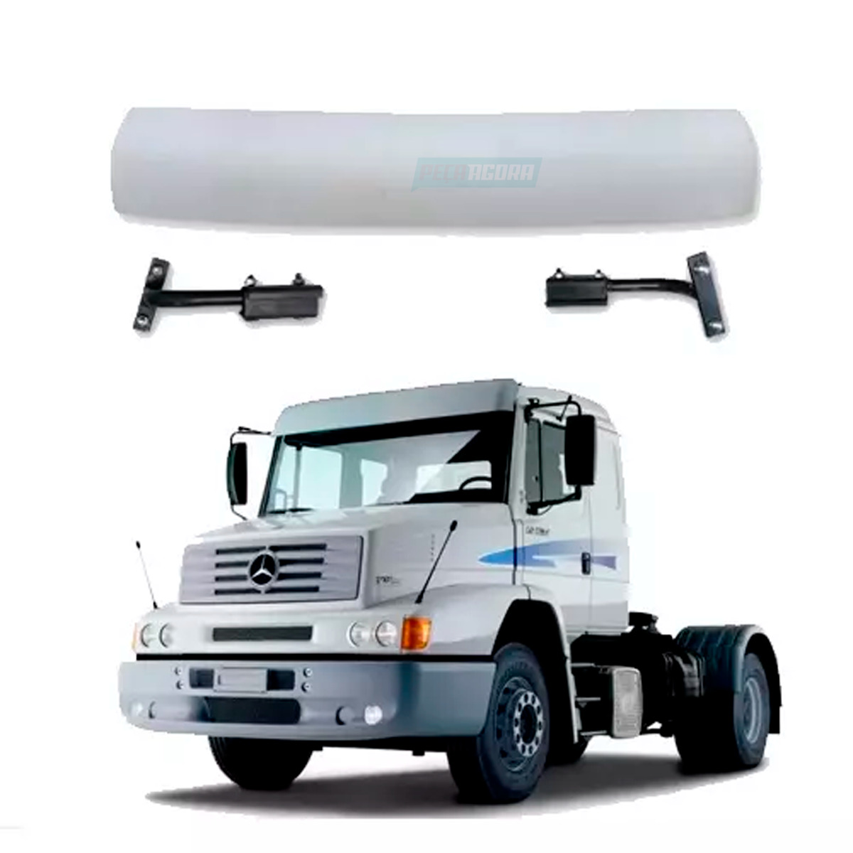 TAPA SOL MB 709 914 1618 1620 PLASTICO ABS COM SUPORTES CALHA (6888108110-M30032