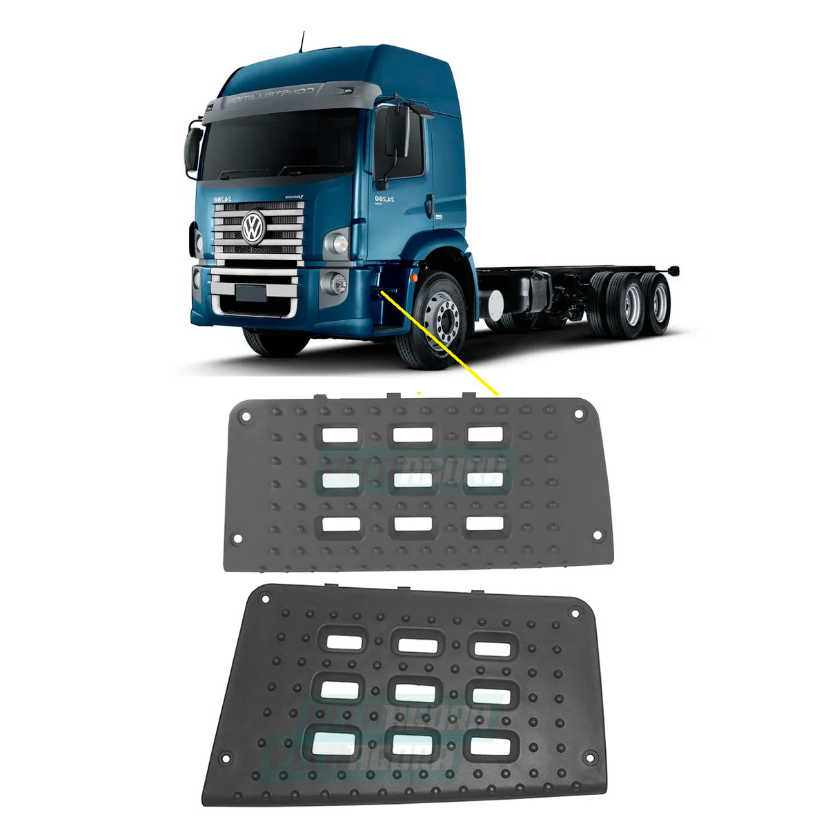 PAR TAPETE ESTRIBO DIREITO INFERIOR SUPERIOR VW CONSTELLATION 13180 15180 17250 