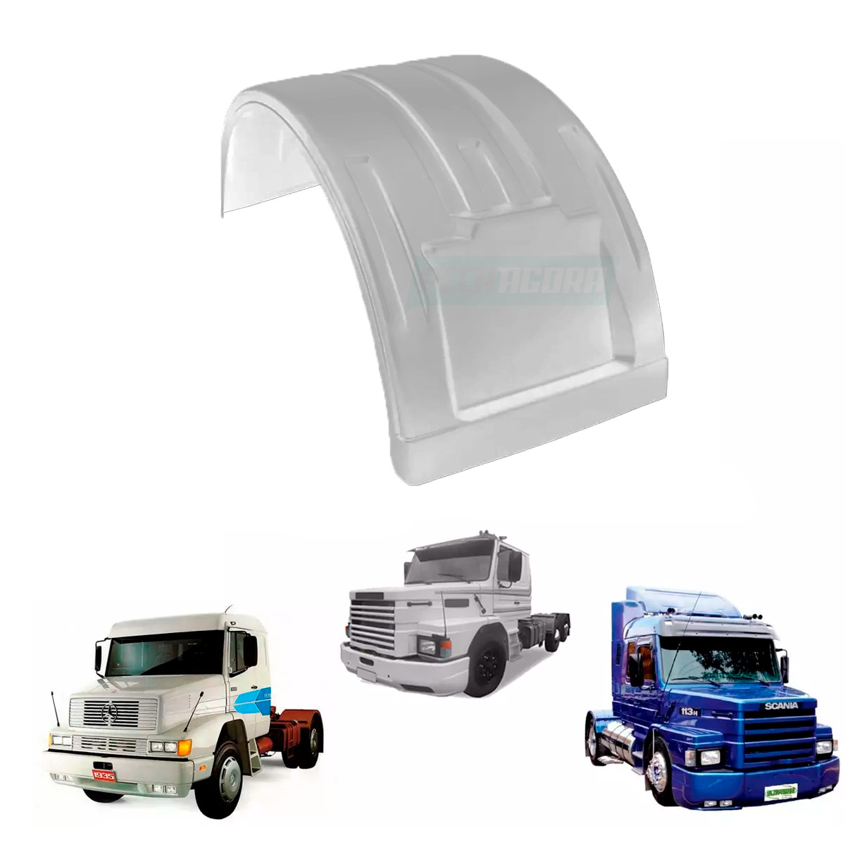 PARALAMA TRACAO TRASEIRO BRANCO MB 1630 1935 1941 SCANIA 112 113 143 FIBRA REFOR