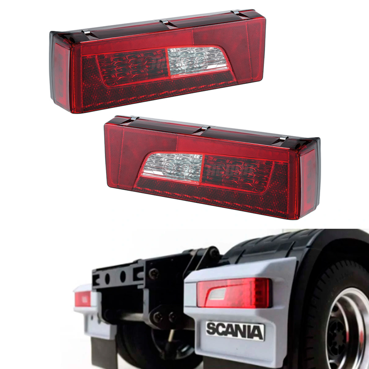 PAR LANTERNA TRASEIRA LED SCANIA NTG SERIE 5 SERIE 6 STREAMLINE 2013..  (K.22418