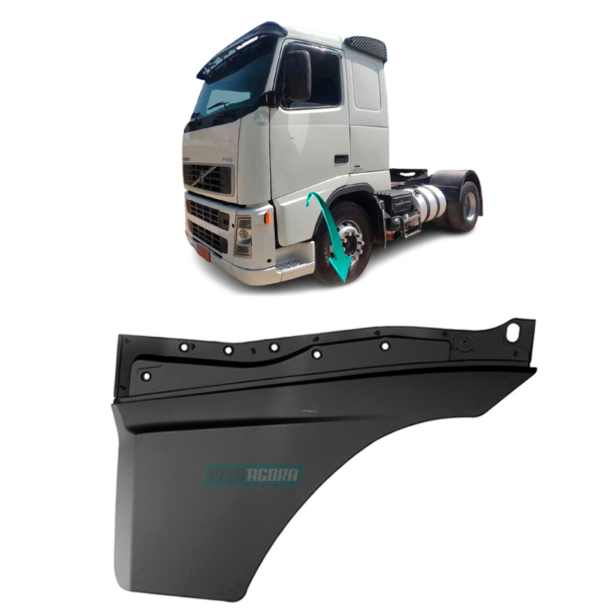 EXTENSAO PORTA VOLVO FH FM 2004 A 2014 CHINES - ESQUERDO PLASTICO (20467037-R006