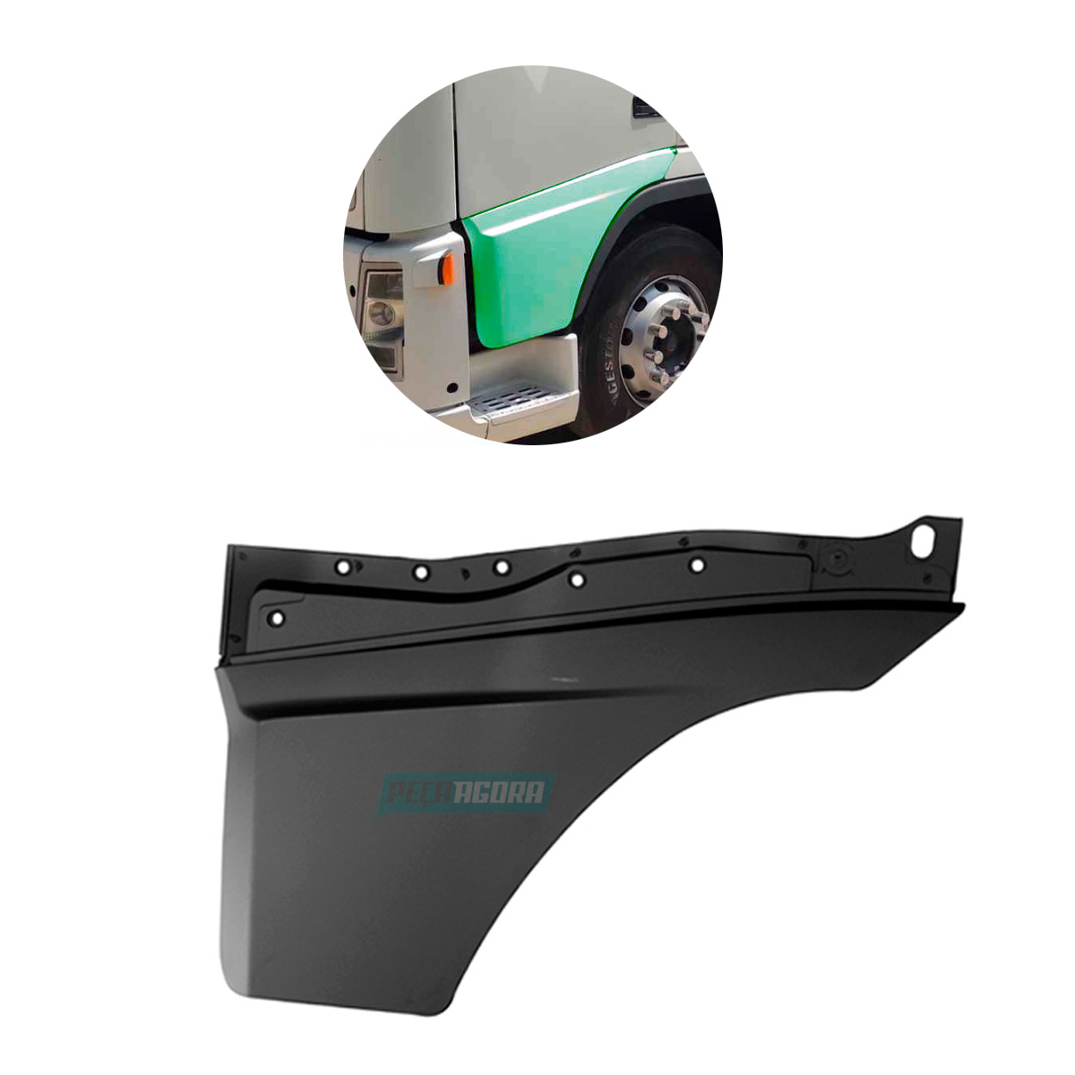 EXTENSAO PORTA ESQUERDO VOLVO FH FM 2004 A 2014 CHINES PLASTICO (20467037-R00622