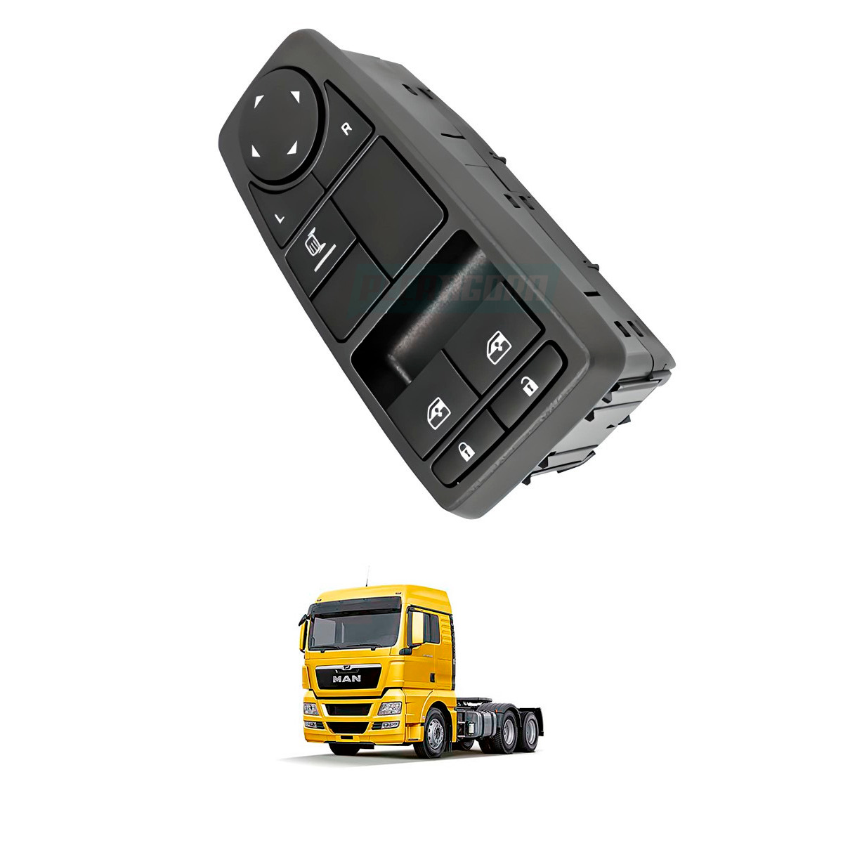 INTERRUPTOR VIDRO ELETRICO ESQ PORTA DIANT VW CAMINHAO MAN TGX 28440 29440 33440